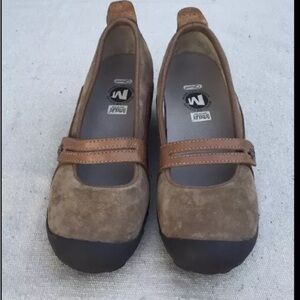 Merrell Plaza Bandeau Tan Brown Suede Mary Jane Comfort Walking Shoes Women 9